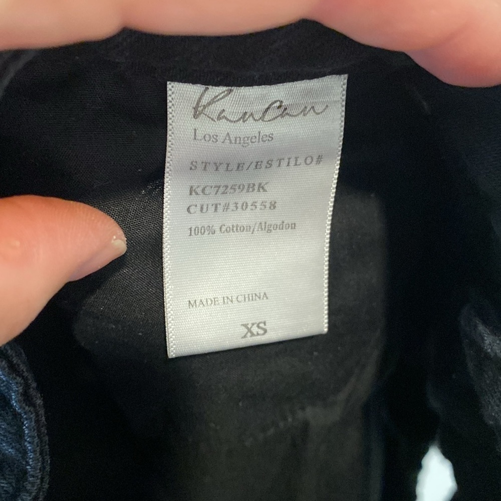 KANCAN black denim frayed shorts - Picture 9 of 9